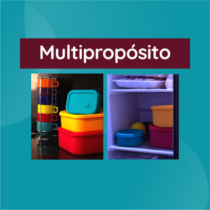 Juego de 4 recipentes Bento redondos